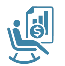 Person analyzing financial chart