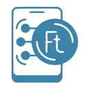 Technology icon featuring Ft and phone